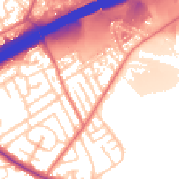Daytime road noise heatmap for M25 2RB