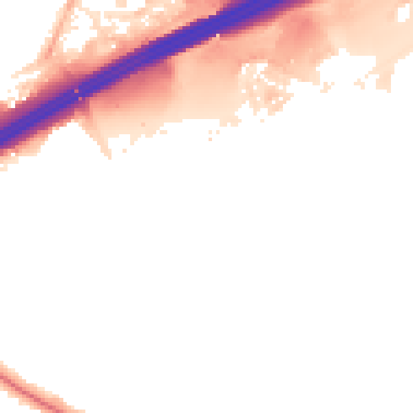 Night-time road noise heatmap for M25 2RD