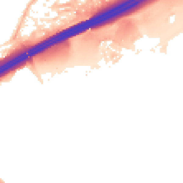Night-time road noise heatmap for M25 2RG