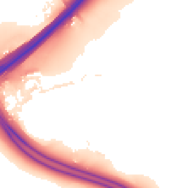 Night-time road noise heatmap for M25 2SD