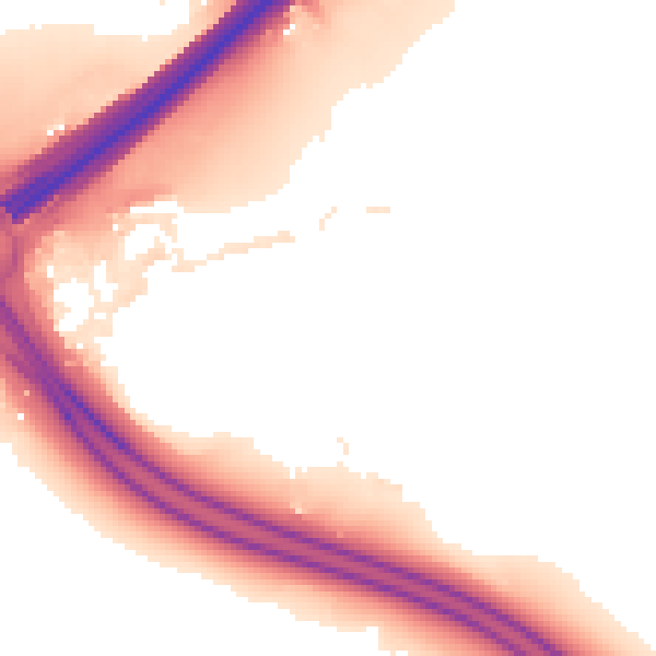 Night-time road noise heatmap for M25 2SJ
