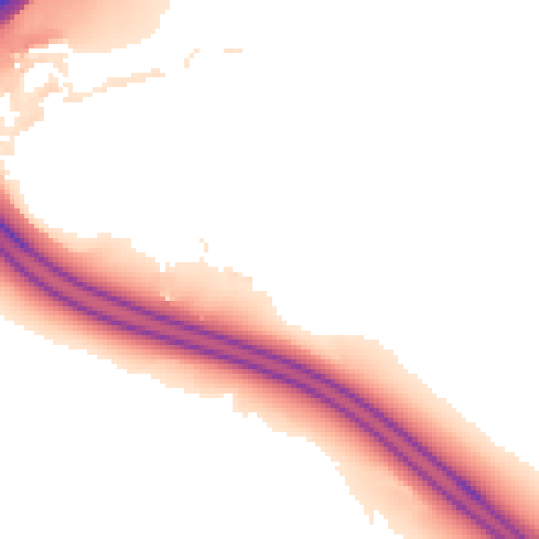 Night-time road noise heatmap for M25 2SL