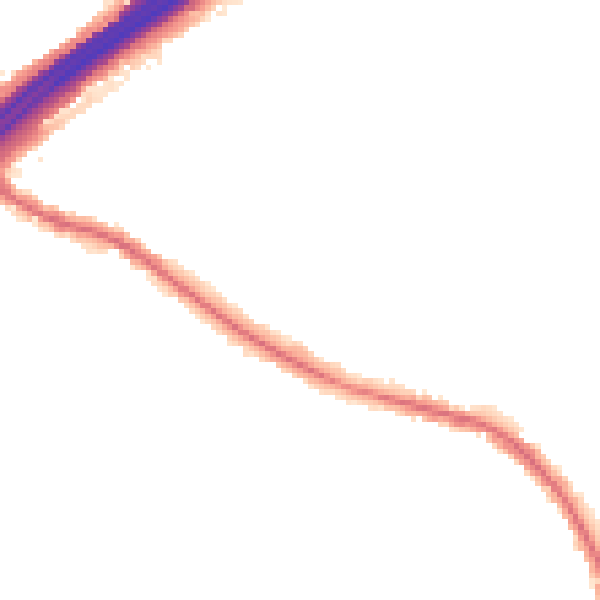 Night-time road noise heatmap for M25 2WR