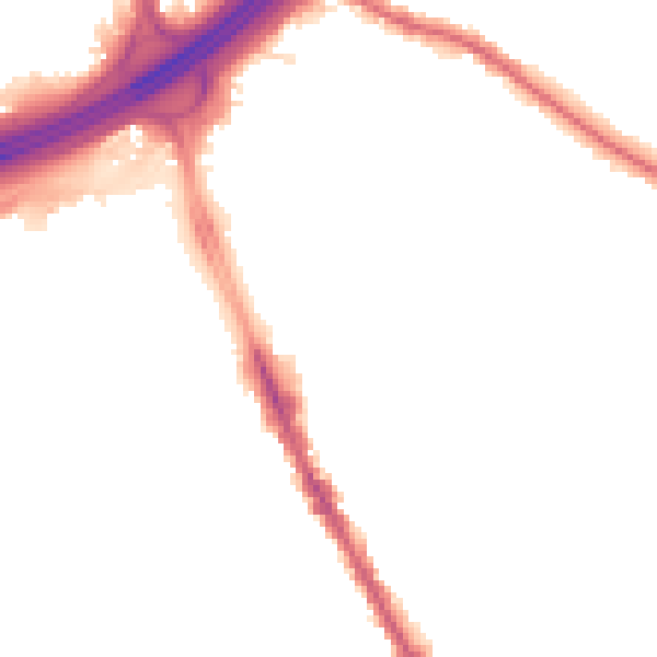 Night-time road noise heatmap for M25 3AY