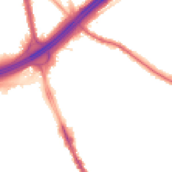 Night-time road noise heatmap for M25 3DP