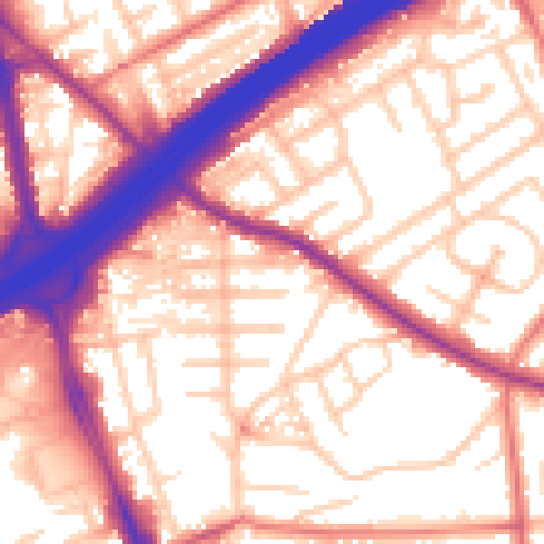 Daytime road noise heatmap for M25 3DS