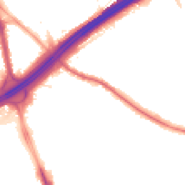Night-time road noise heatmap for M25 3DS