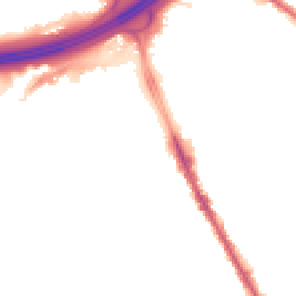 Night-time road noise heatmap for M25 3EJ
