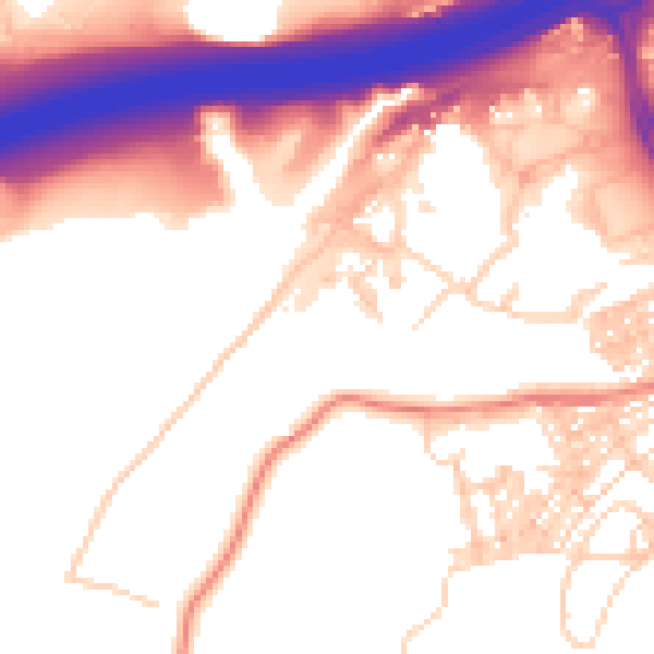 Daytime road noise heatmap for M25 3JX