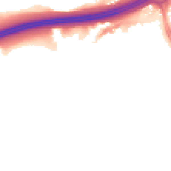 Night-time road noise heatmap for M25 3JX