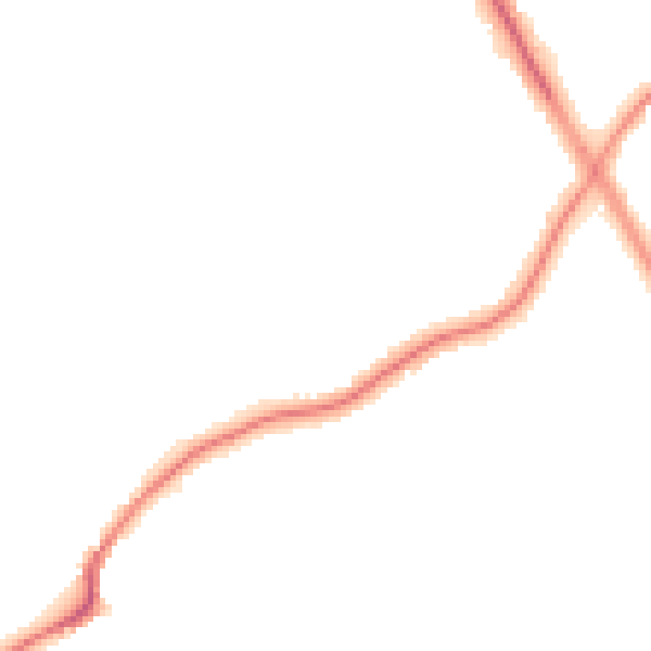 Night-time road noise heatmap for M25 9GY
