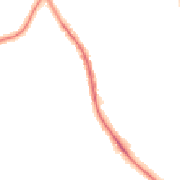 Night-time road noise heatmap for M25 9JZ