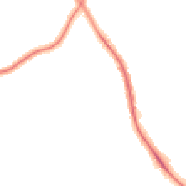 Night-time road noise heatmap for M25 9NR