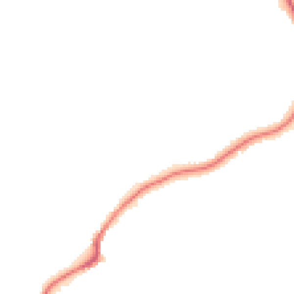 Night-time road noise heatmap for M25 9RE