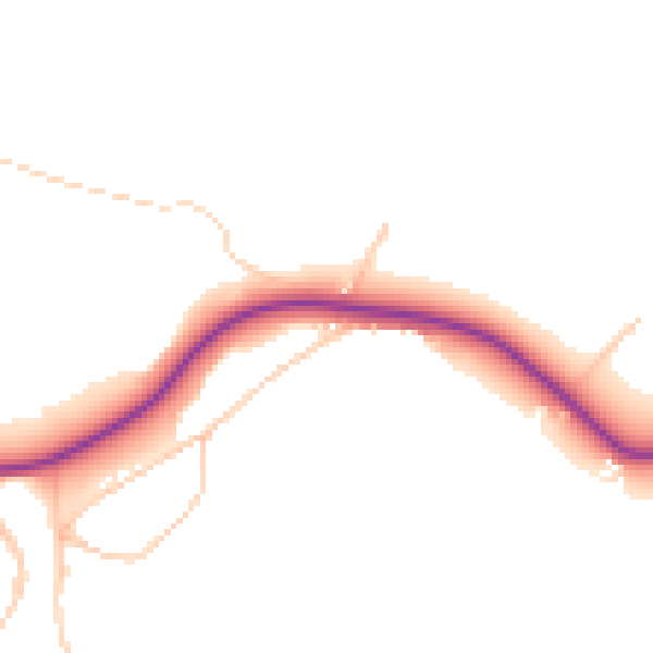 Daytime road noise heatmap for M26 1AH