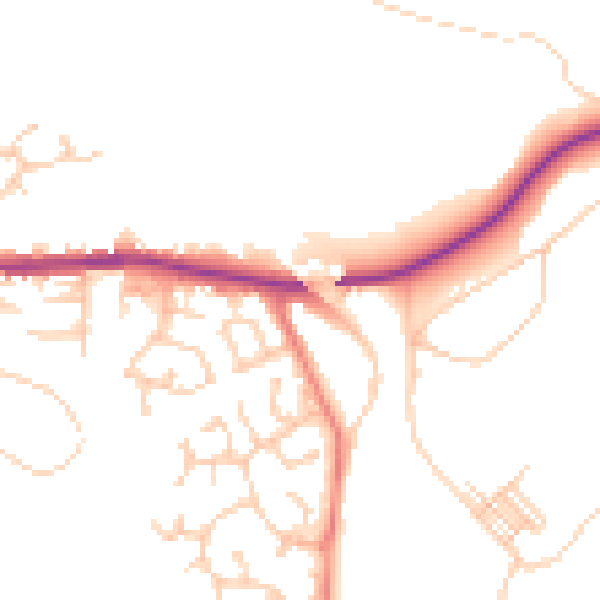 Daytime road noise heatmap for M26 1AR