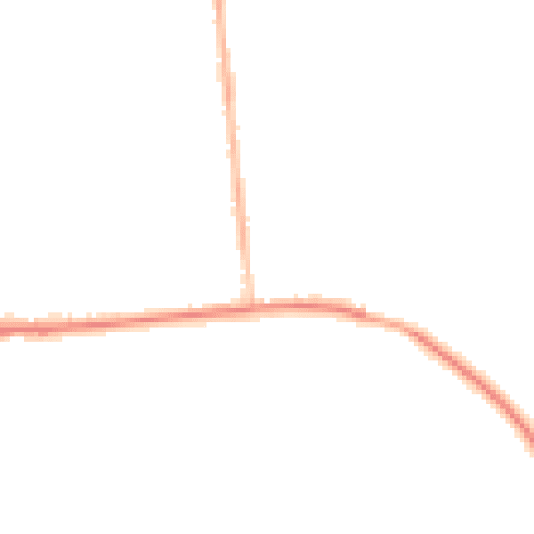 Night-time road noise heatmap for M26 1BS