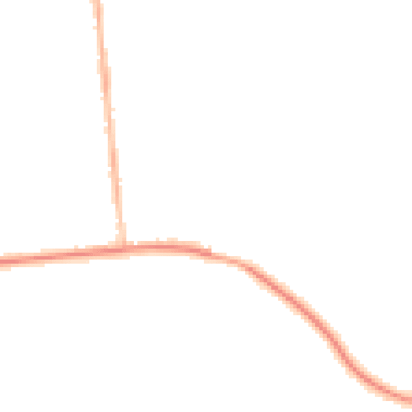 Night-time road noise heatmap for M26 1BY