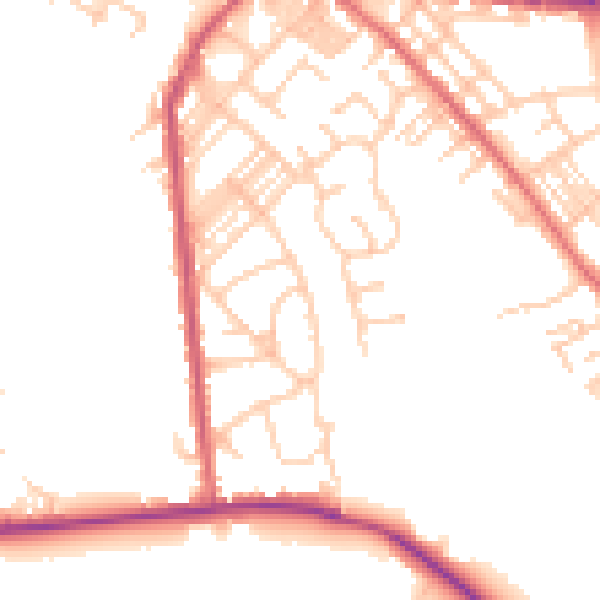 Daytime road noise heatmap for M26 1DA
