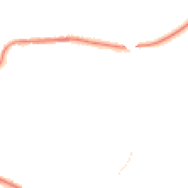 Night-time road noise heatmap for M26 1DB