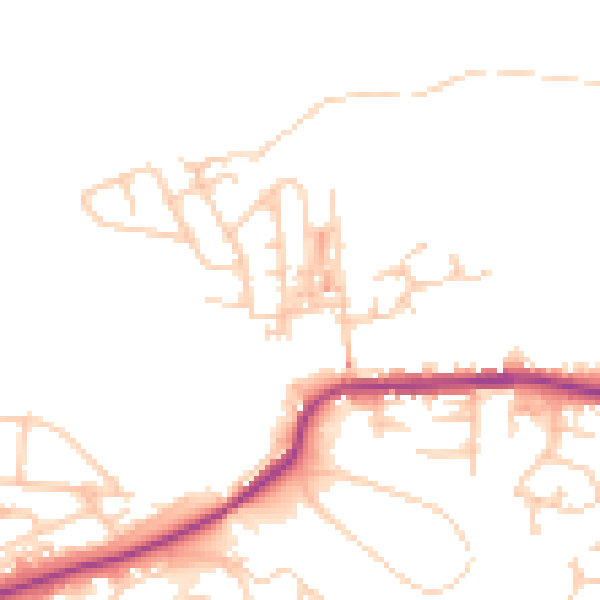 Daytime road noise heatmap for M26 1HL