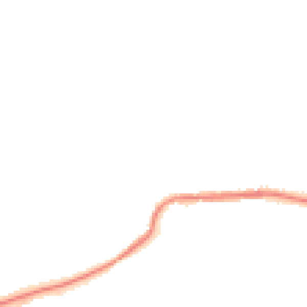 Night-time road noise heatmap for M26 1HL