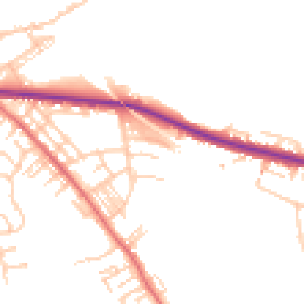 Daytime road noise heatmap for M26 1LU