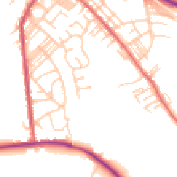 Daytime road noise heatmap for M26 1UP