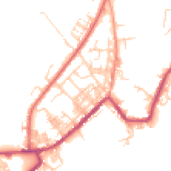 Daytime road noise heatmap for M26 2RT
