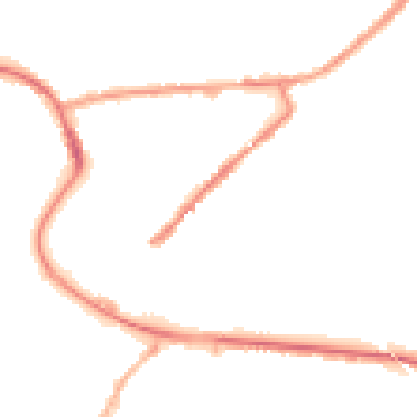 Night-time road noise heatmap for M26 2SD