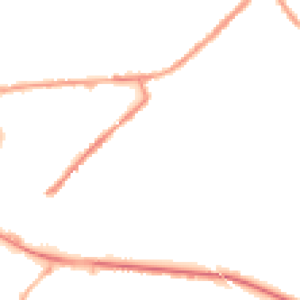 Night-time road noise heatmap for M26 2TW