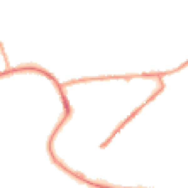 Night-time road noise heatmap for M26 2TX