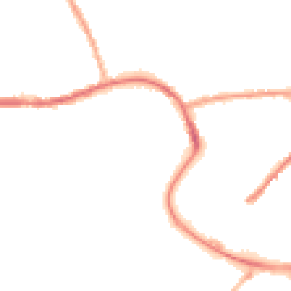 Night-time road noise heatmap for M26 3AX