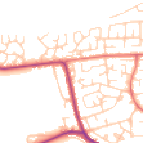 Daytime road noise heatmap for M26 3NL