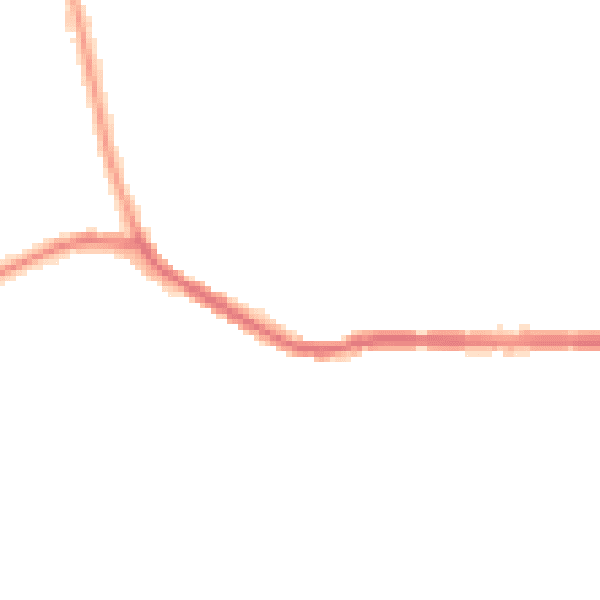 Night-time road noise heatmap for M26 3QX