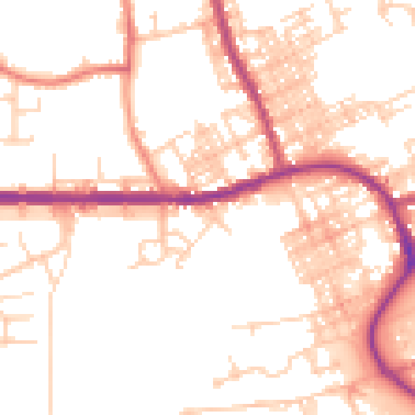 Daytime road noise heatmap for M26 3SS