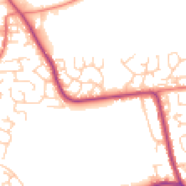 Daytime road noise heatmap for M26 3TR