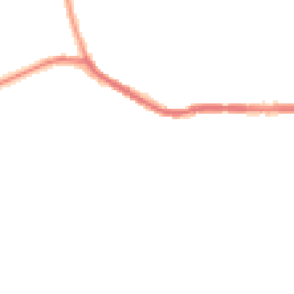 Night-time road noise heatmap for M26 3UA