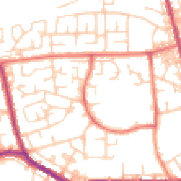 Daytime road noise heatmap for M26 3XS