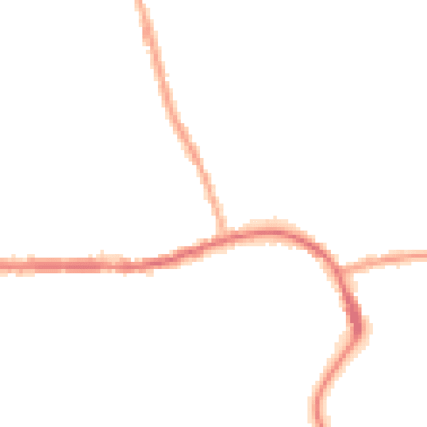 Night-time road noise heatmap for M26 4DJ