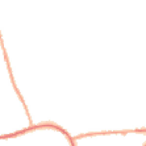 Night-time road noise heatmap for M26 4EQ