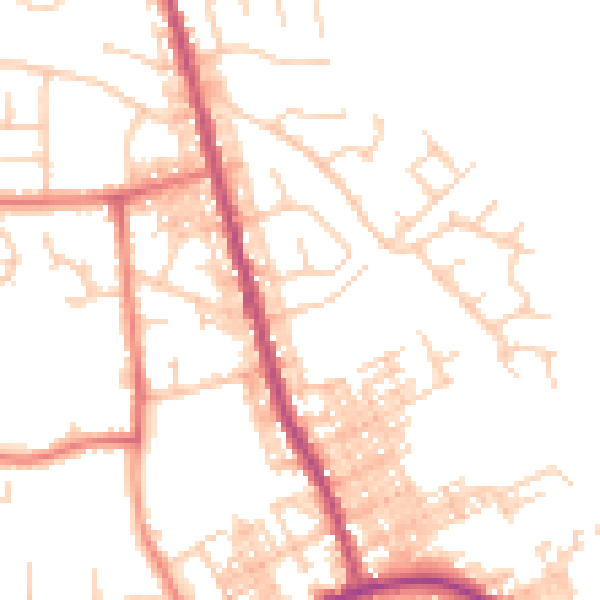 Daytime road noise heatmap for M26 4FT