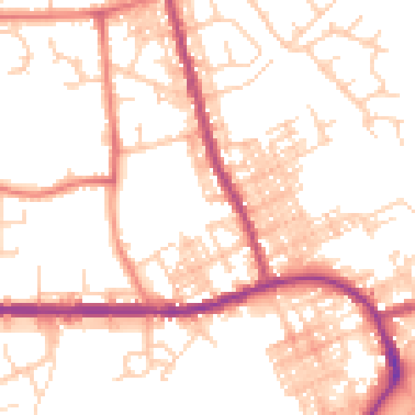 Daytime road noise heatmap for M26 4PD
