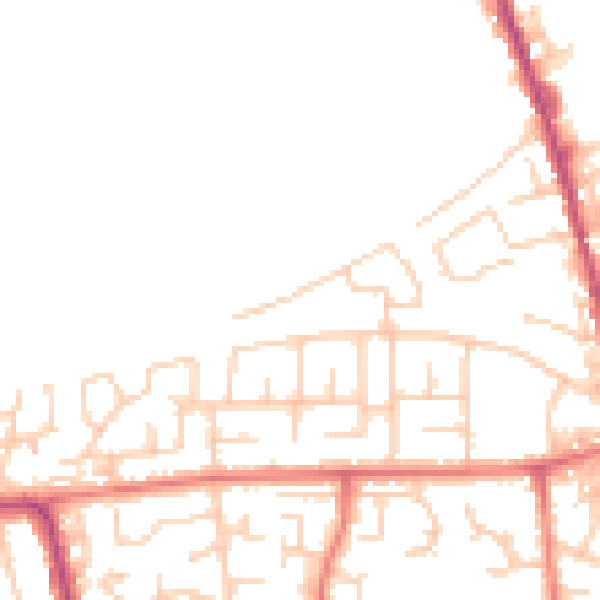 Daytime road noise heatmap for M26 4XA