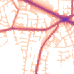 Daytime road noise heatmap for M27 0AQ