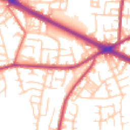 Daytime road noise heatmap for M27 0AR