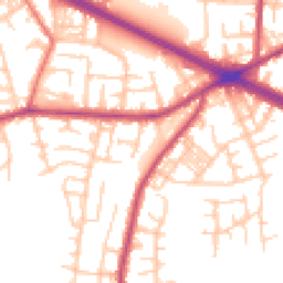 Daytime road noise heatmap for M27 0AW