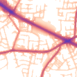 Daytime road noise heatmap for M27 0BA