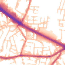 Daytime road noise heatmap for M27 0BE