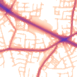 Daytime road noise heatmap for M27 0BG